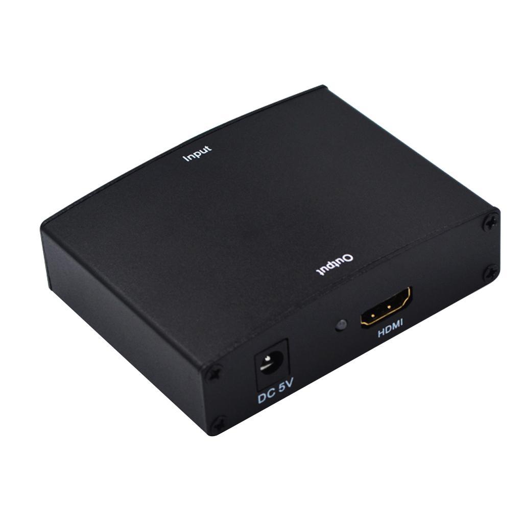 VGA to HDMI Converter Box 1080P Adapter with R/L Stereo Audio for PC HDTV