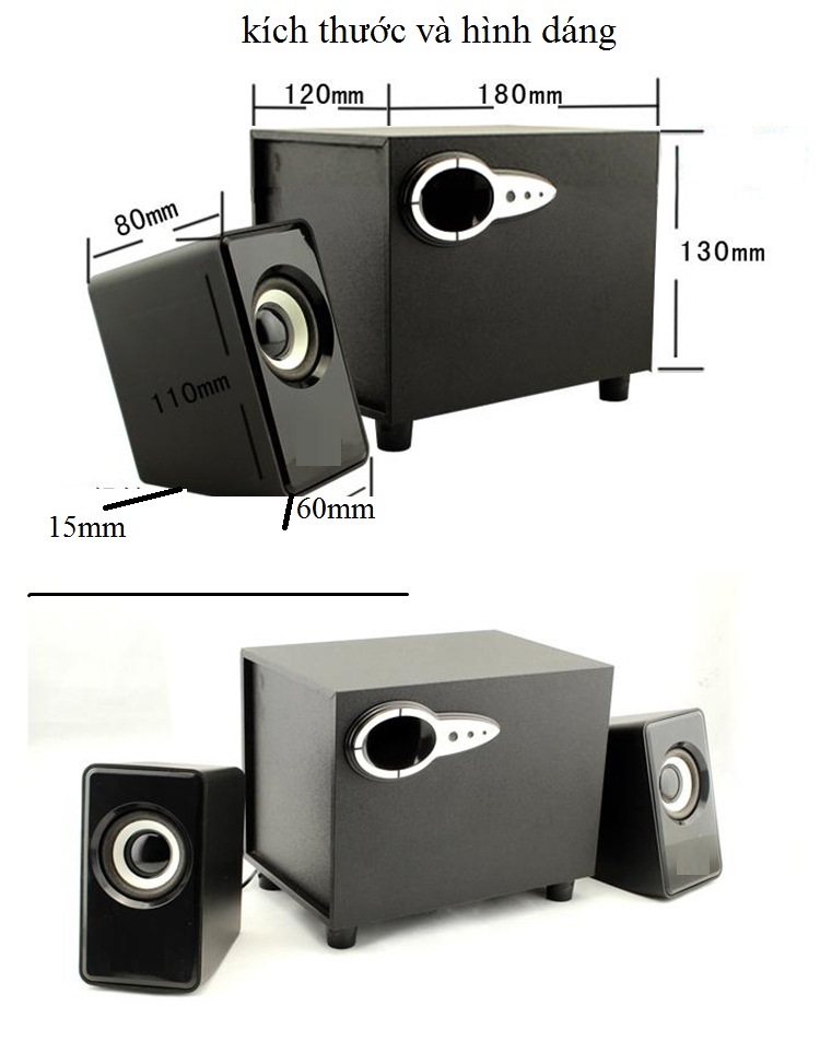 Loa Vi Tính, Loa Máy Tính 2.1 Siêu Trầm FT301 - JT.2806 Super Bass