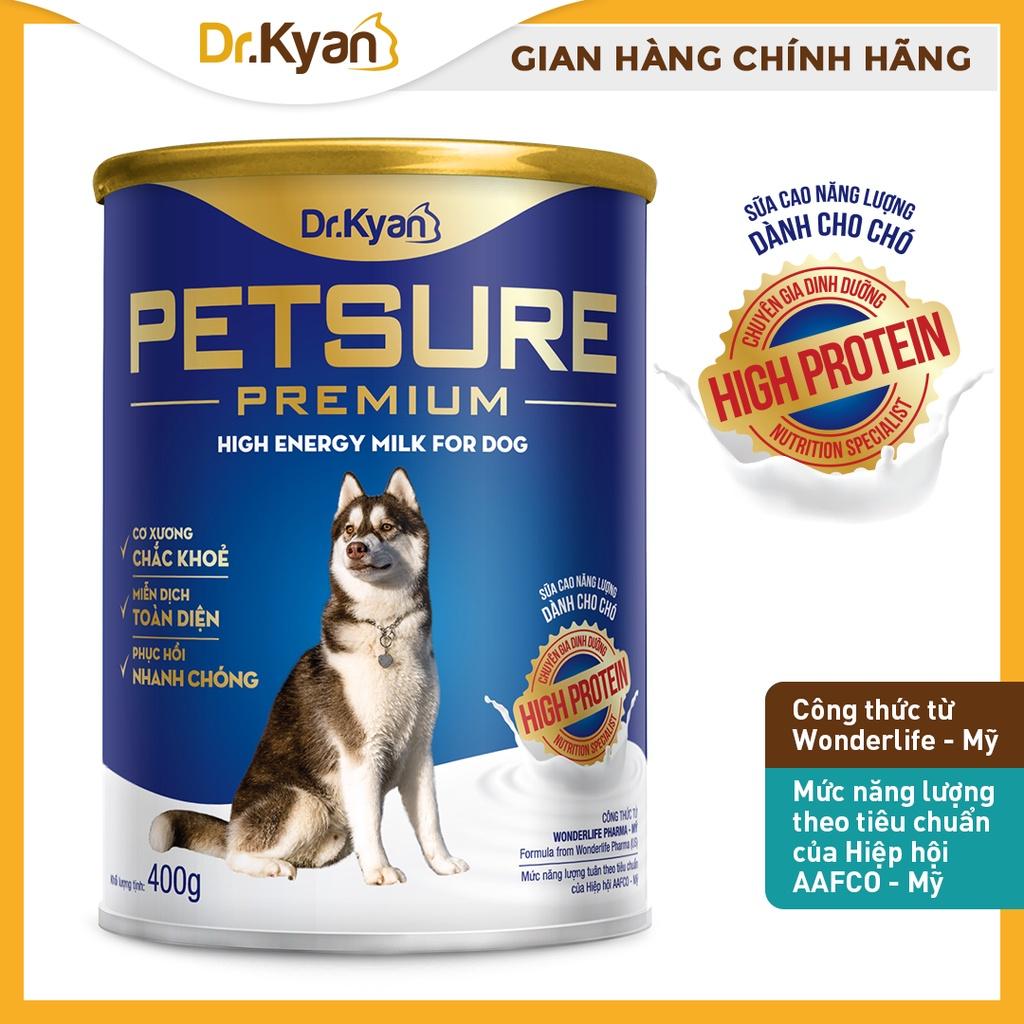 Dr.Kyan - Sữa bột PETSURE - Cao năng lượng cho chó lon 400g
