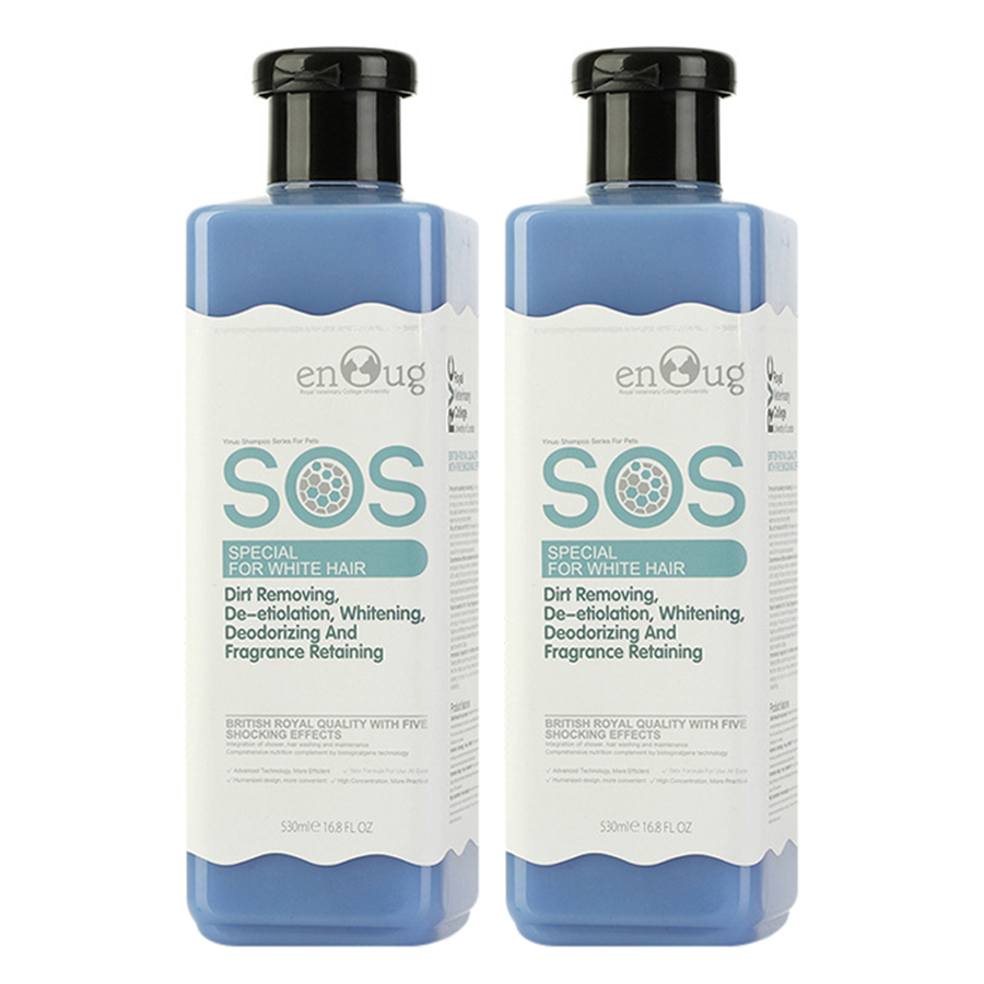 Combo 2 Chai Sữa Tắm Cho Chó Lông Trắng SOS (530ml / Chai)