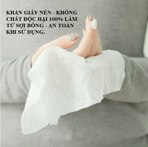 Khăn giấy nén hình viên kẹo bỏ túi khi đi du lịch, dã ngoại, Khăn lau mặt dạng nén dùng một lần siêu tiện lợi