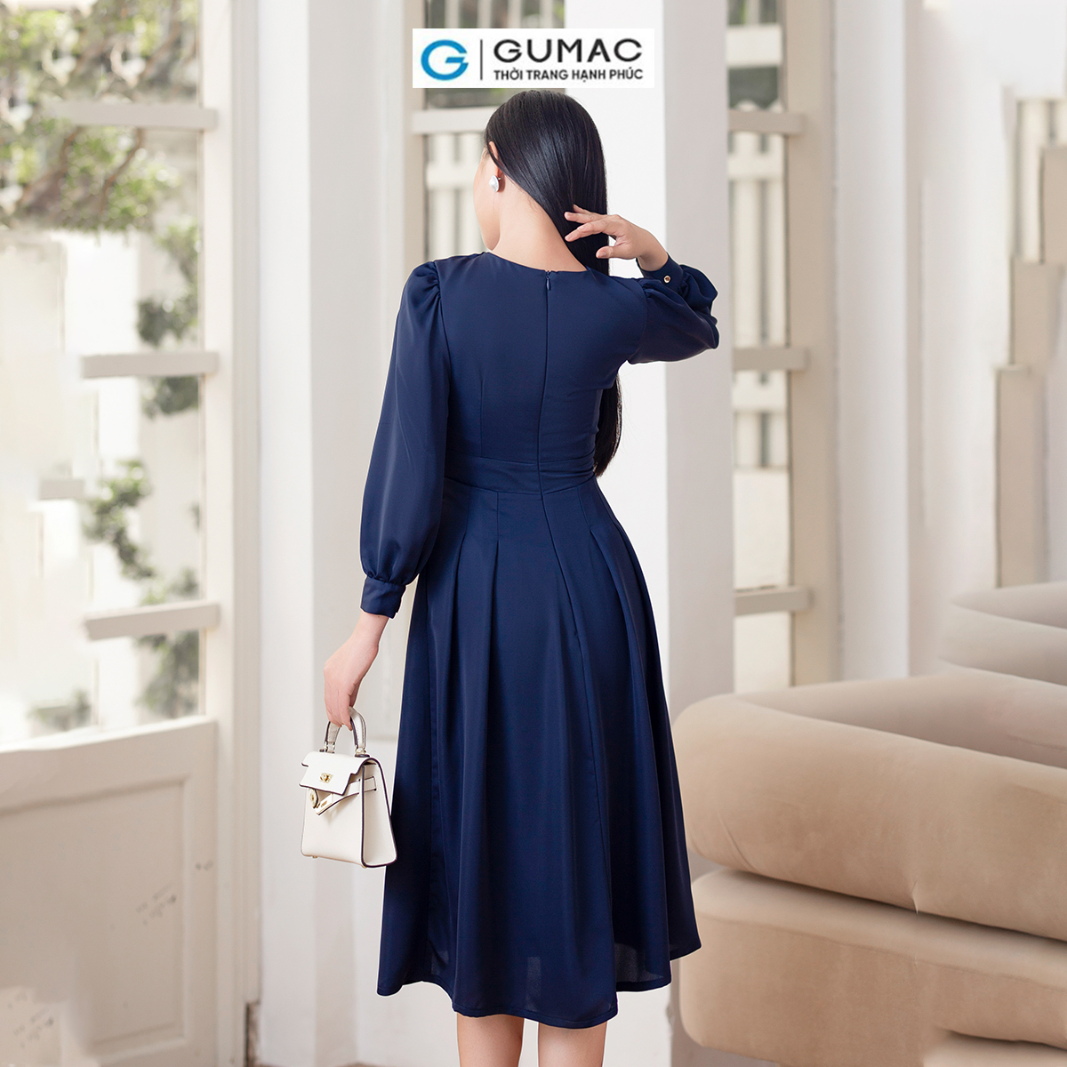Đầm phối phụ kiện thời trang GUMAC DD10017