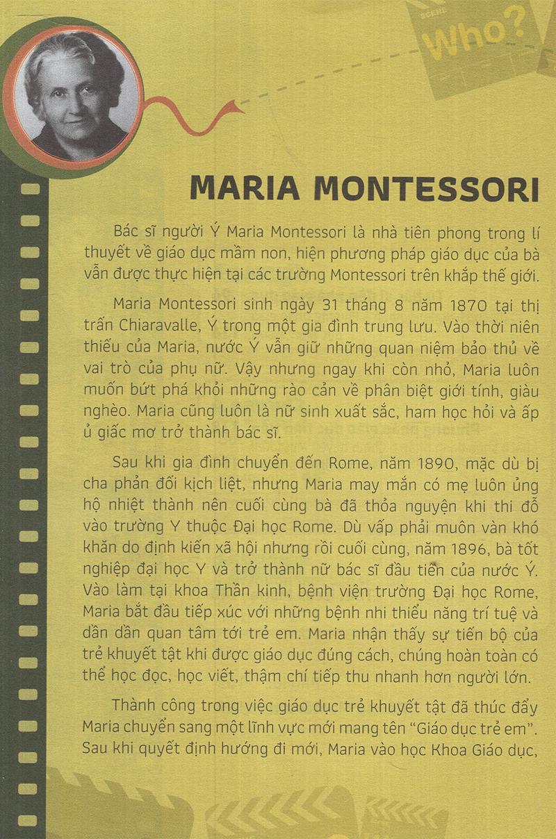Who? Chuyện Kể Về Danh Nhân Thế Giới - Maria Montessori