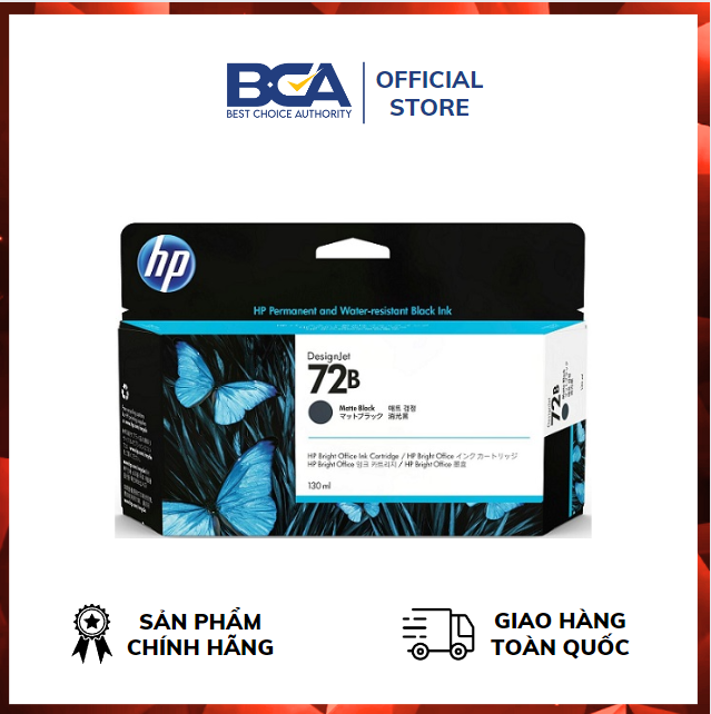 Mực In  HP 72 130ml Matte Black Ink Cartridge (3WX06A) - Hàng chính hãng