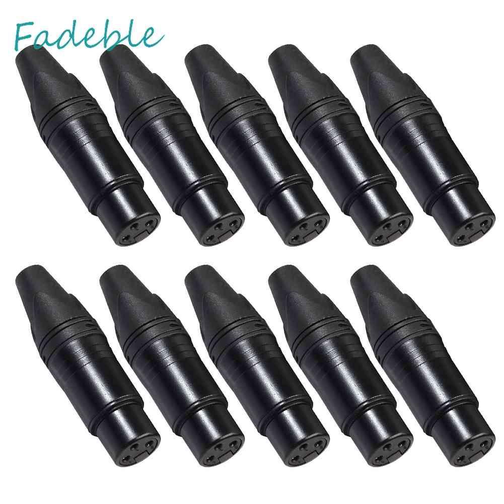 Set 10 Đầu Nối Dây Cáp Âm Thanh XLR 3Pin