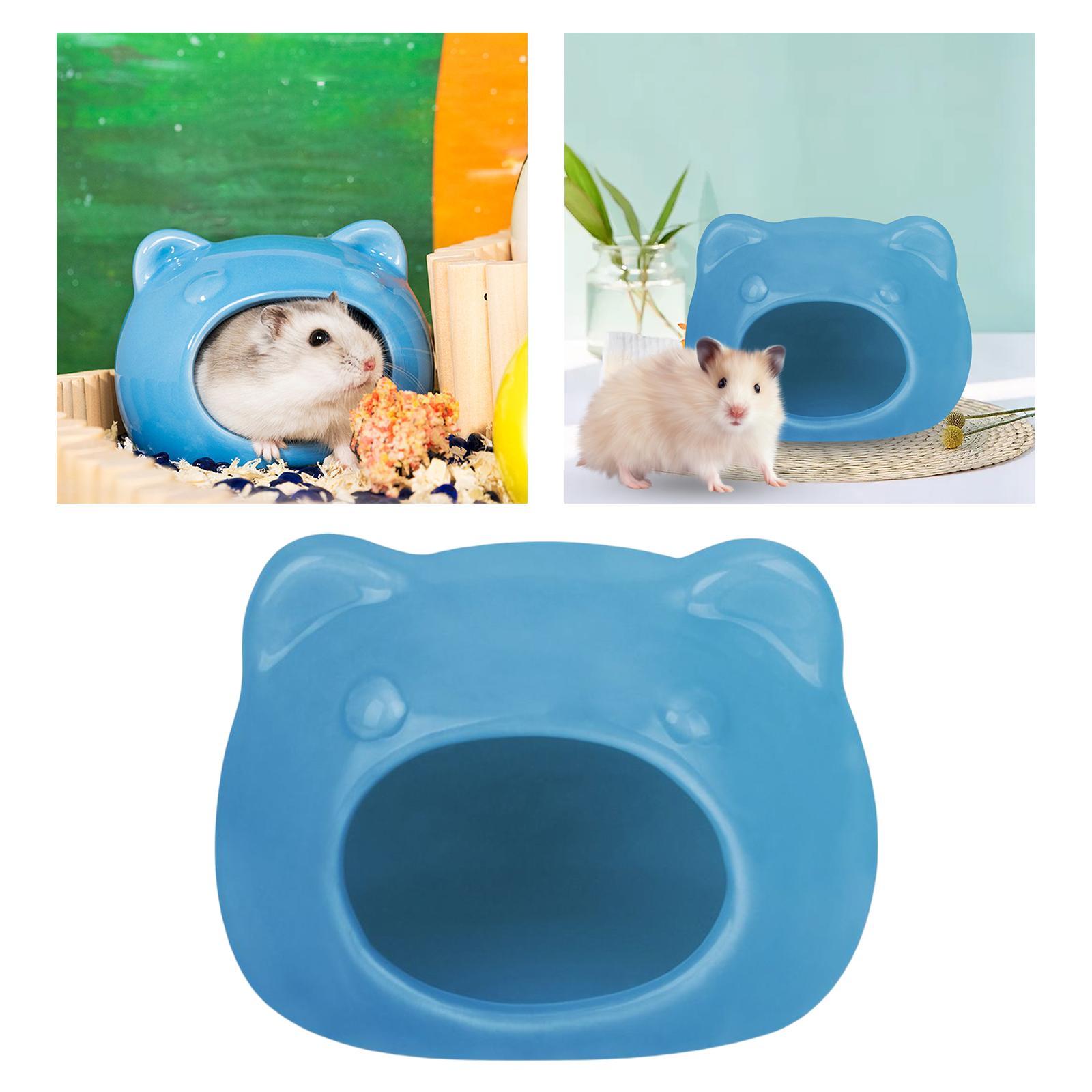 Small Pet Ceramic Hamster House Hedgehog Bunny Sleeping Bed Summer