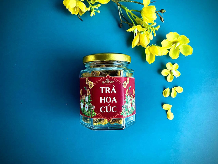 Combo Quà Biếu Cao Cấp Saffron Jahan 1gr Tặng Trà Hoa