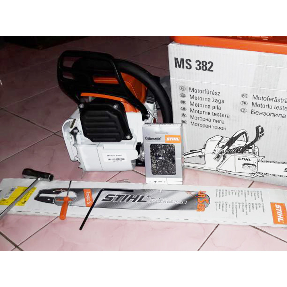 Cưa Xích Chạy Xăng STIHL MS382 - Máy Cưa Chạy Xăng 2 Kỳ Được Cải Tiến Vượt Trội, Độ Rung Làm Việc Thấp, Chất Liệu Cao Cấp, Phù Hợp Trong Xây Dựng, Thợ Mộc Và Đời Sống – Hàng Chính Hãng