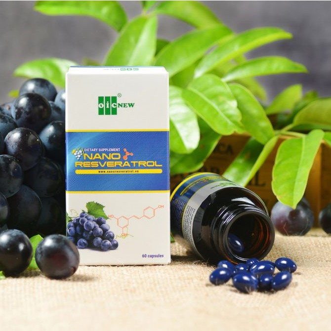 Thực phẩm bảo vệ sức khỏe Nano Resveratrol OIC - Tăng cường hệ miễn dịch, bảo vệ tim mạch, giảm cholesterol, giảm mỡ máu.
