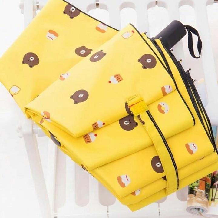 Ô dù đi mưa hình gấu cute chống tia UV