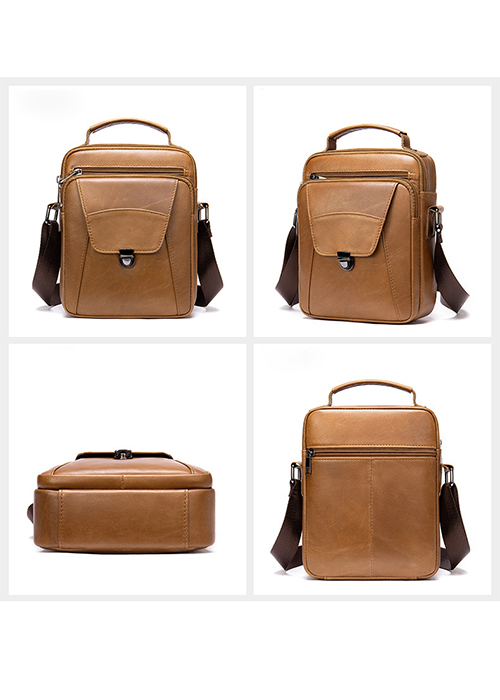 Túi đeo chéo nam Marrant BHM7329 Túi xách tay, da bò nguyên miếng, không bong tróc