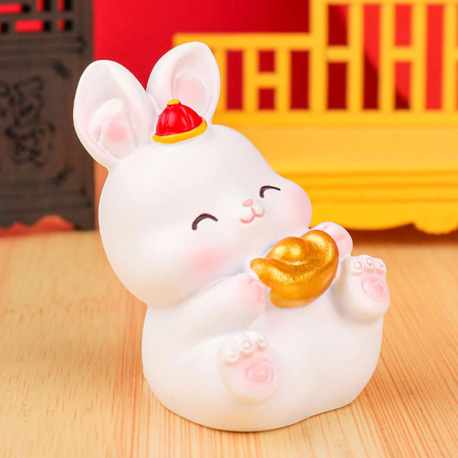 Tượng Hình Thỏ Trang Trí Năm Mới Trang Trí Sân Vườn Kệ Tủ Hàng Hiên
