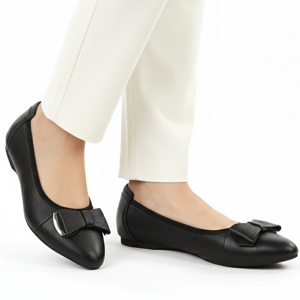 Giày Nữ Búp Bê Đế Bệt TiTi ĐÔ Da Bò Thật Thời Trang Cao Cấp 2cm GBBN2038