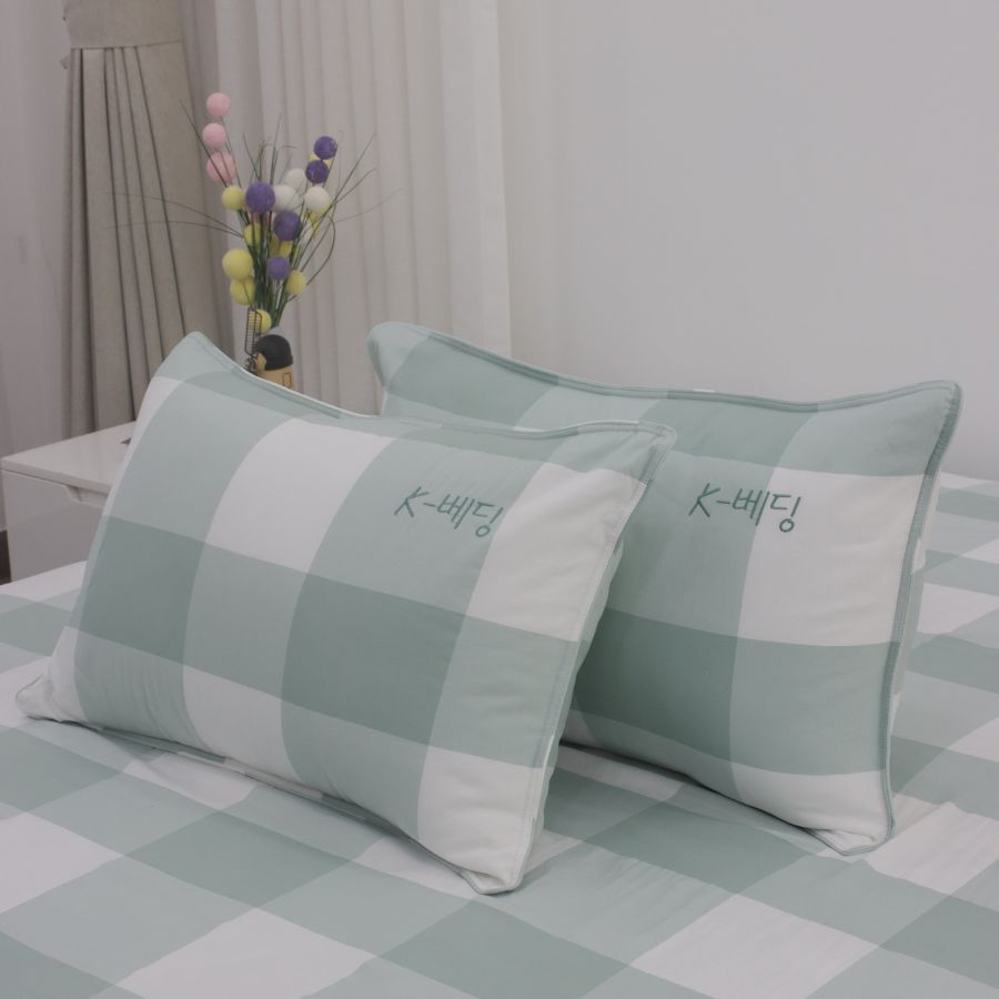 Bộ ga giường nhuộm sợi công nghệ Yarn Dyed K-Bedding KPCD 203 (không bao gồm chăn)