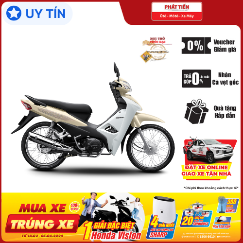 Xe máy Honda Wave Alpha 2024 Phiên bản Cổ Điển