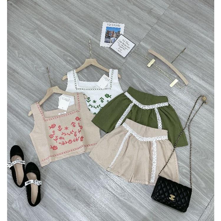 Sét đũi 2 dây cổ vuông phối ren