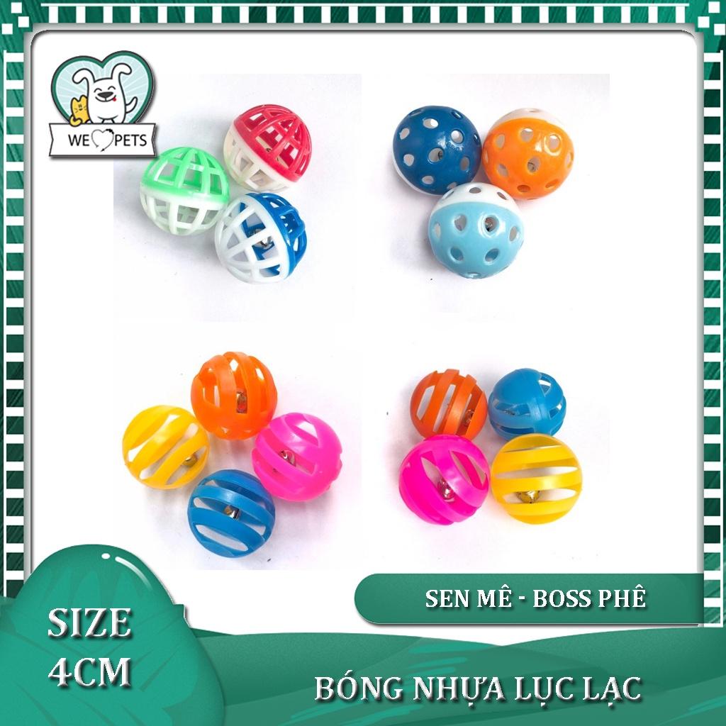 Đồ Chơi Cho Chó Mèo Bóng Nhựa Lục Lạc giao màu ngẫu nhiên