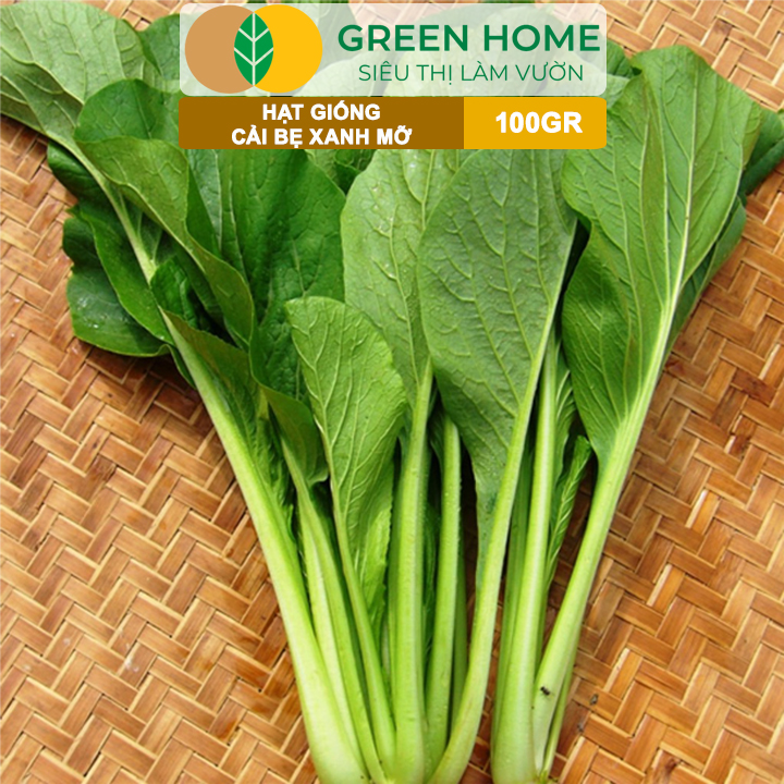 Hạt Giống Cải Bẹ Xanh Mỡ GreenHome, GÓI 100GR, Dễ Trồng, Nảy Mầm Cao, Thu Hoạch,Năng Suất R33