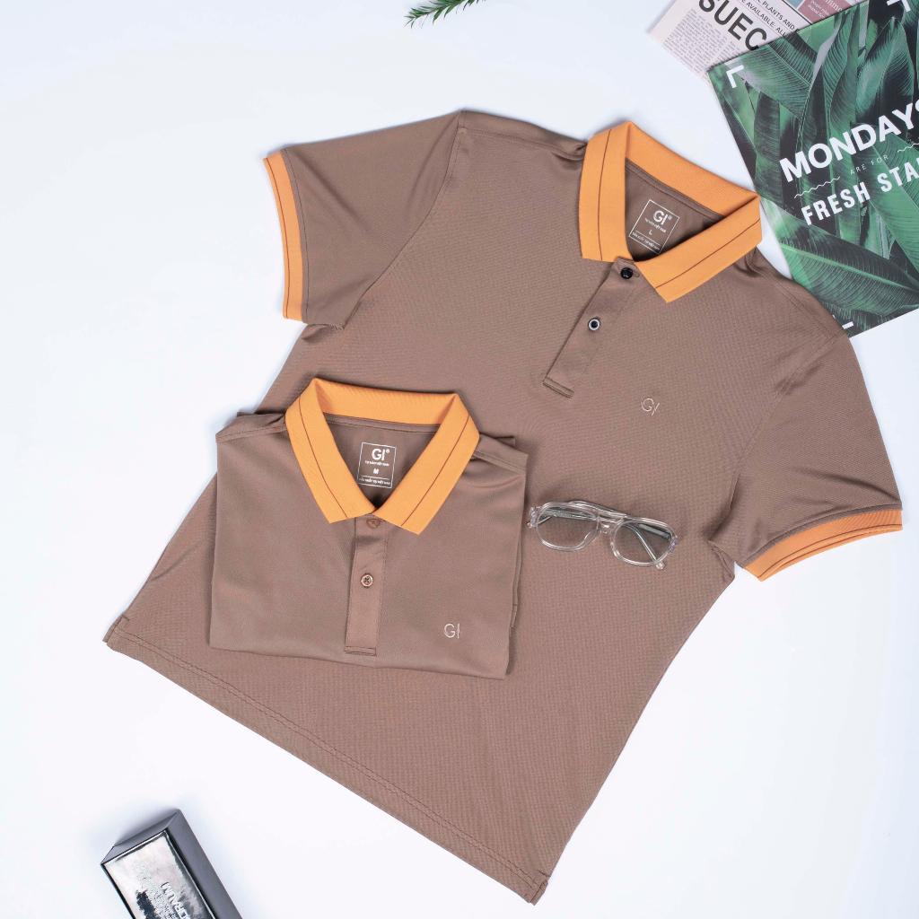 Áo polo cặp đôi nam nữ local brand thể thao tay ngắn cổ bẻ basic, áo cặp bạn thân cá sấu poly GIFASHION logo thêu