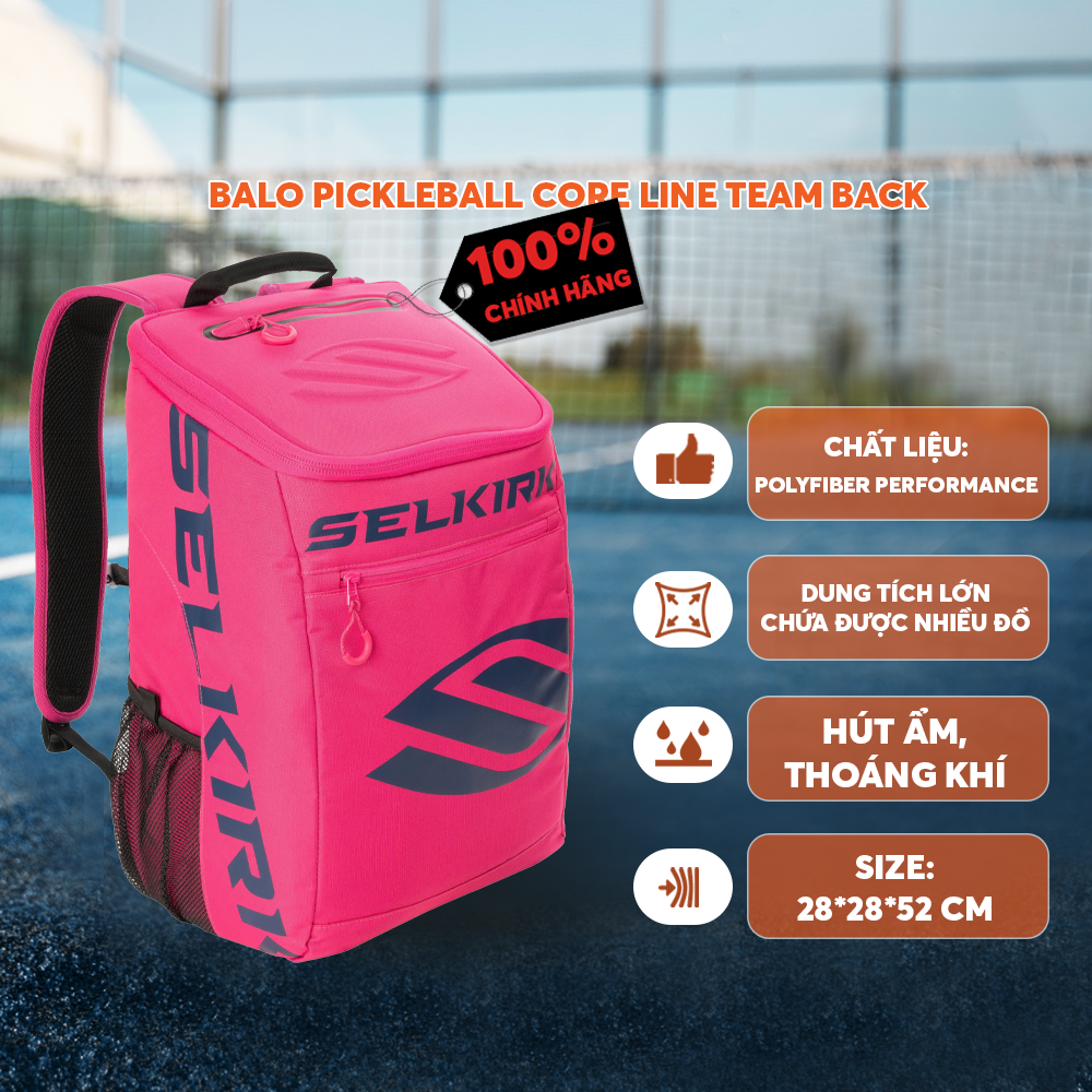 Balo Pickleball Selkirk Core Line Team Back - Chứa Được Nhiều Đồ - Hút Ẩm - Thóang Khí - Bền Bỉ