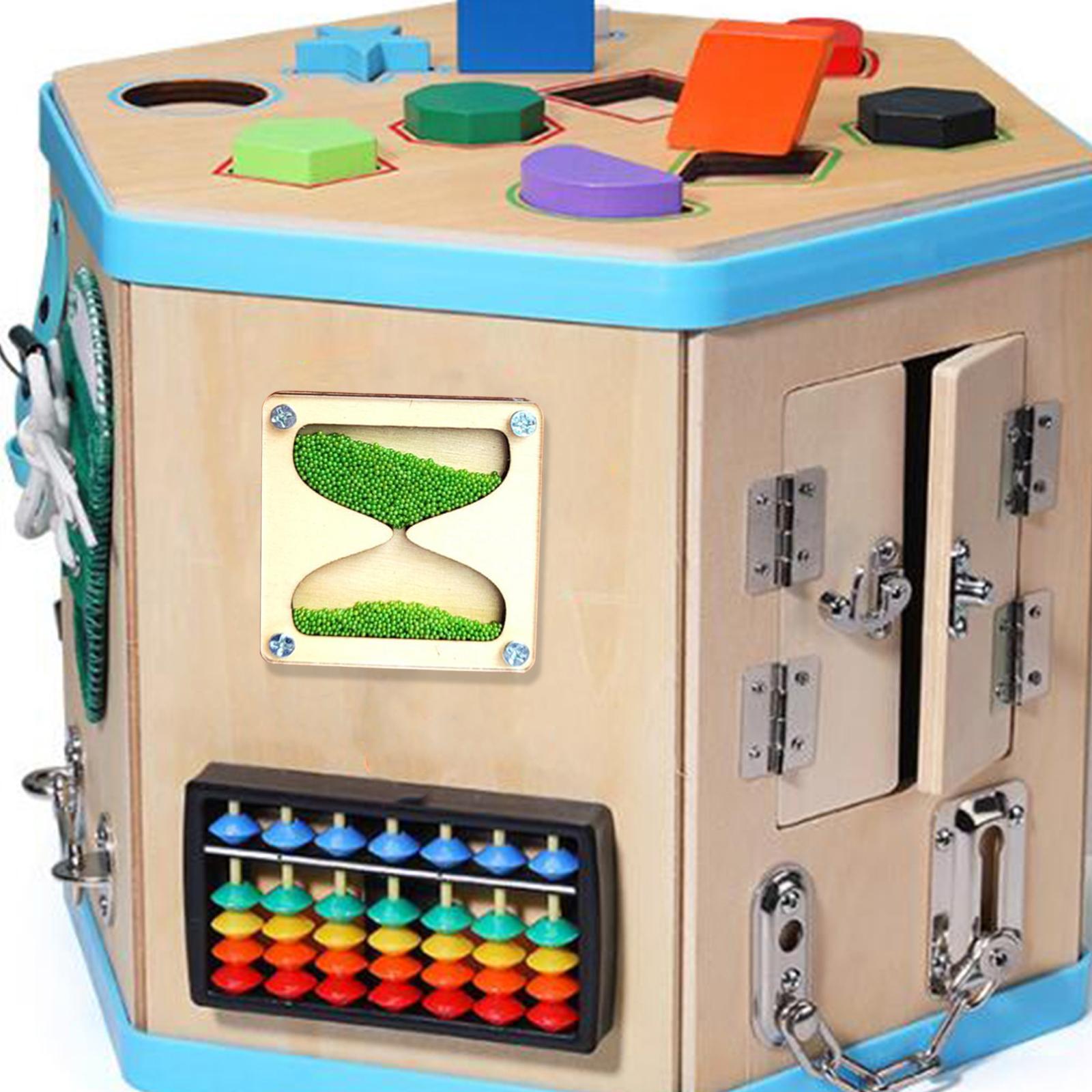 Wooden Hourglass Busy Board Kit Fine Motor Skill for Preschool Toddler