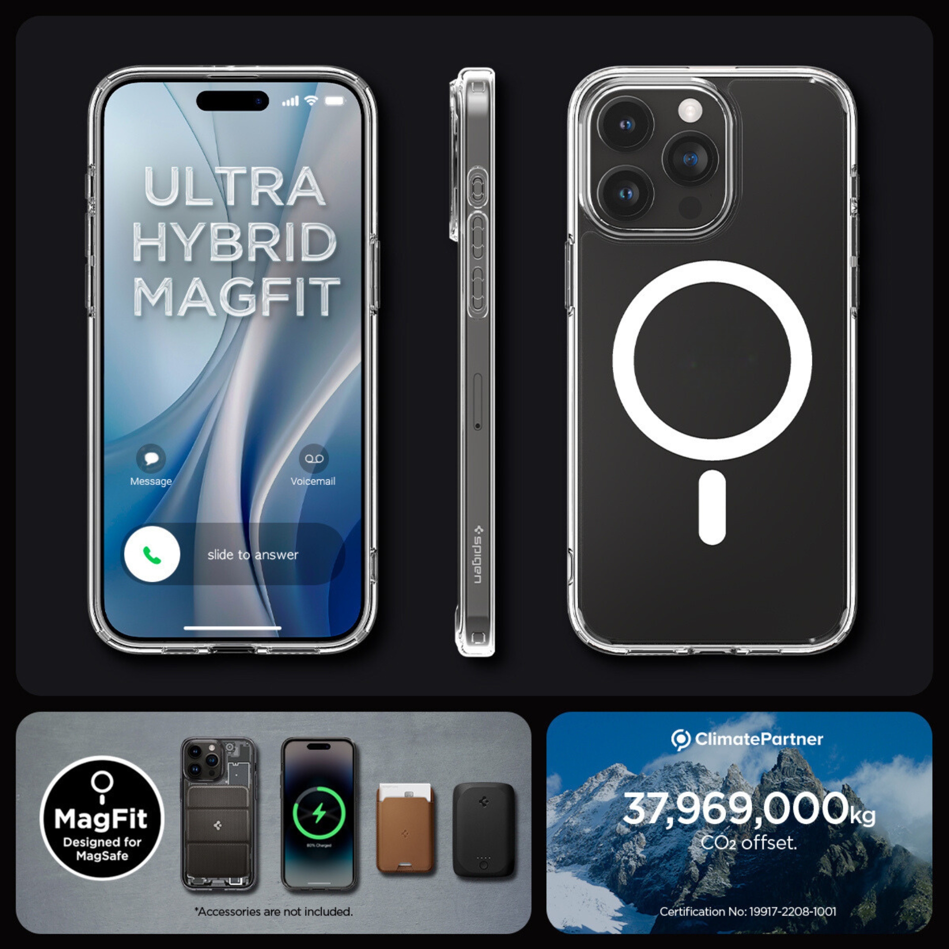Ốp Lưng Dành Cho iPhone 15 ProMax/ iPhone 15 Pro SPIGEN CRYSTAL HYBRID MAGFIT _ Hàng chính hãng