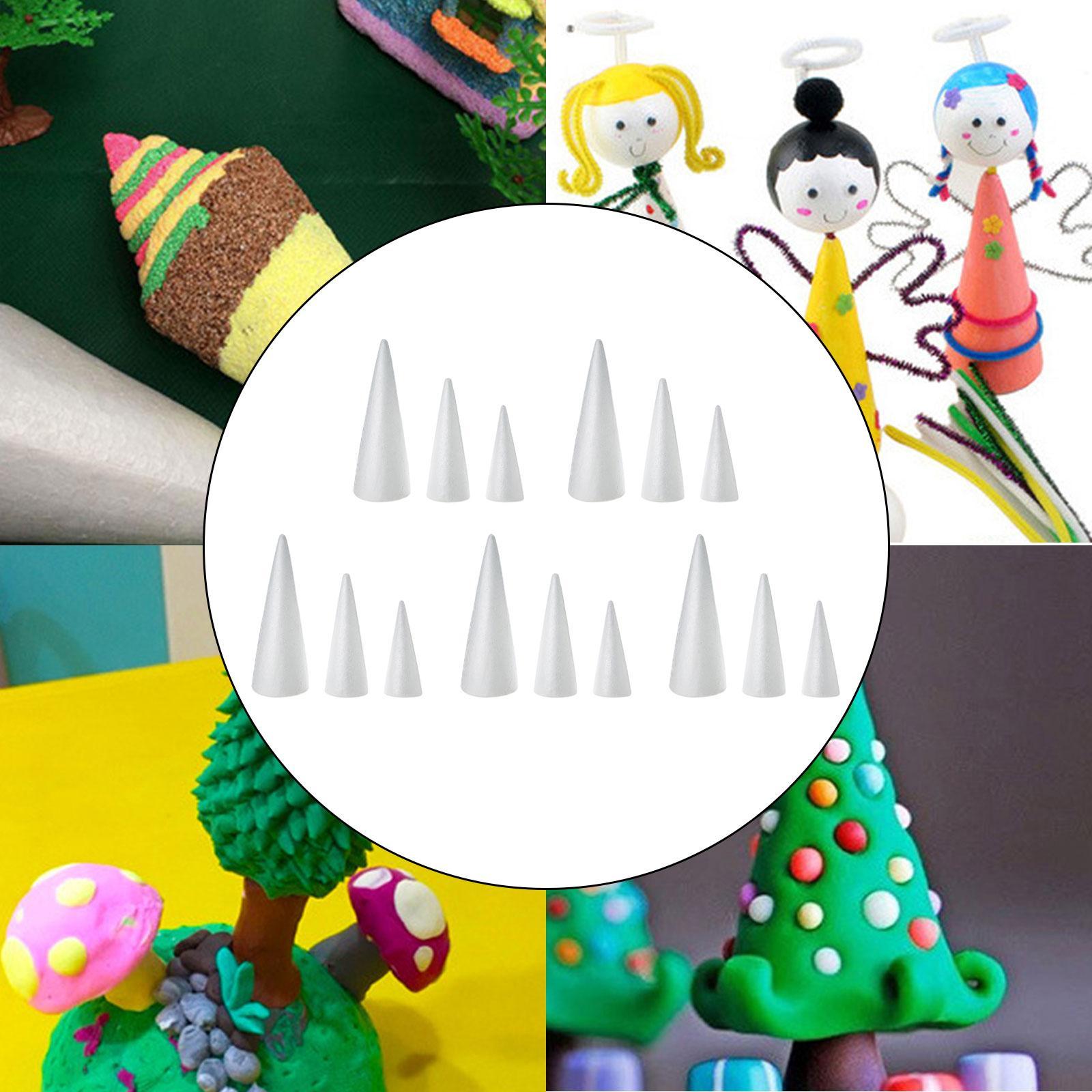 15x Foam Cones Foam Tree Cones for Classroom Activities Party Children Kids