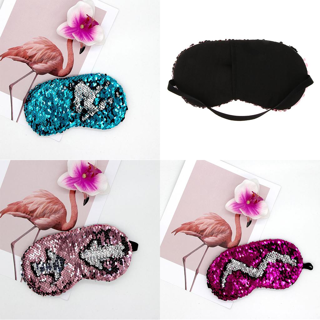 Glitter Sequins Mermaid Elastic Eye Mask Sleeping Rest Blindfold Sleep Aid