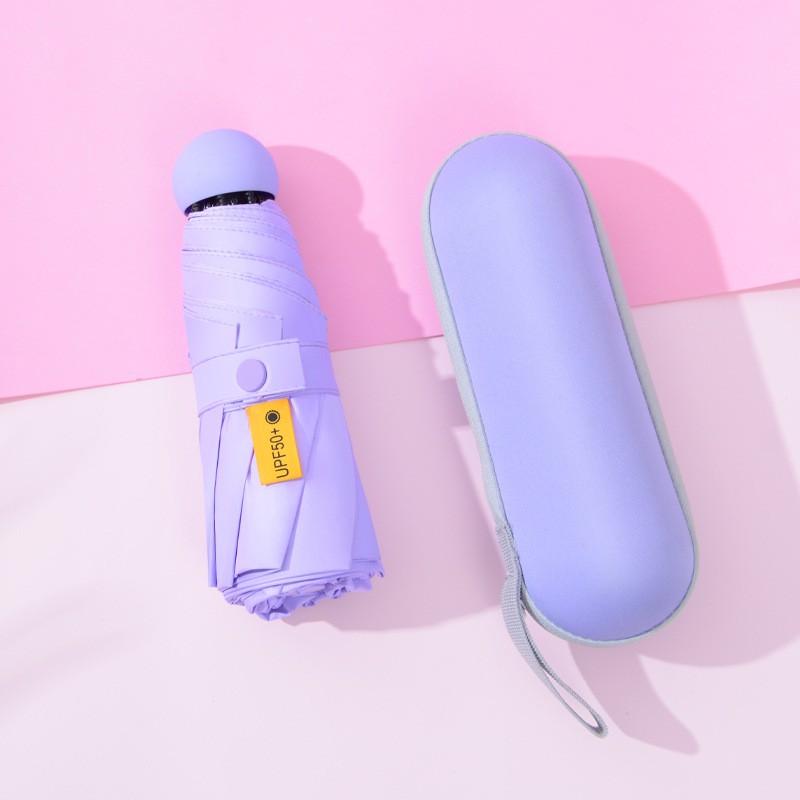 Ô dù mini thời trang chống tia UV phủ 5 lớp kèm hộp