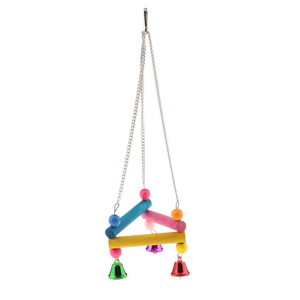 Colorful Swing Bird Parrot Rope Hammock Hanging Toys Parakeet Cockatiel