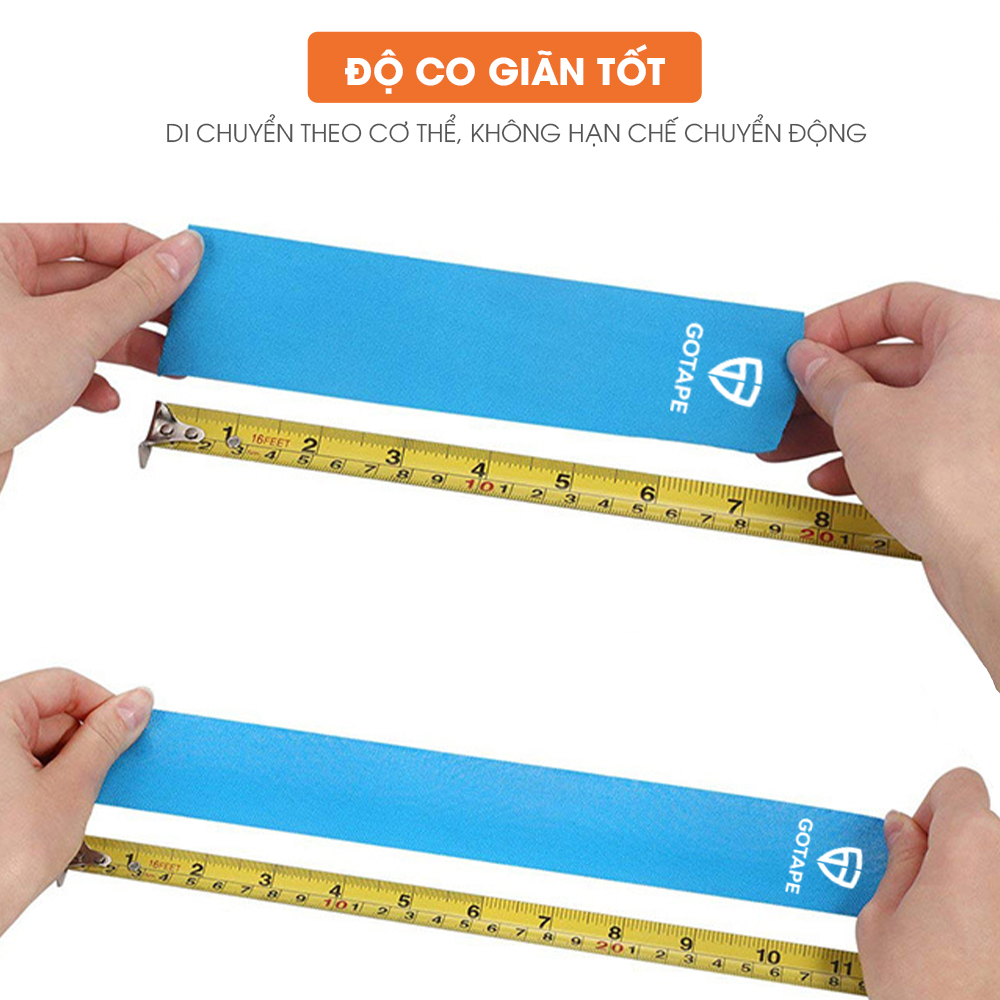 Băng dán cơ thể thao GoodFit Gotape, cuộn Pre-cut, 5cm*5m, chất liệu Rayon cao cấp, không chứa cao su