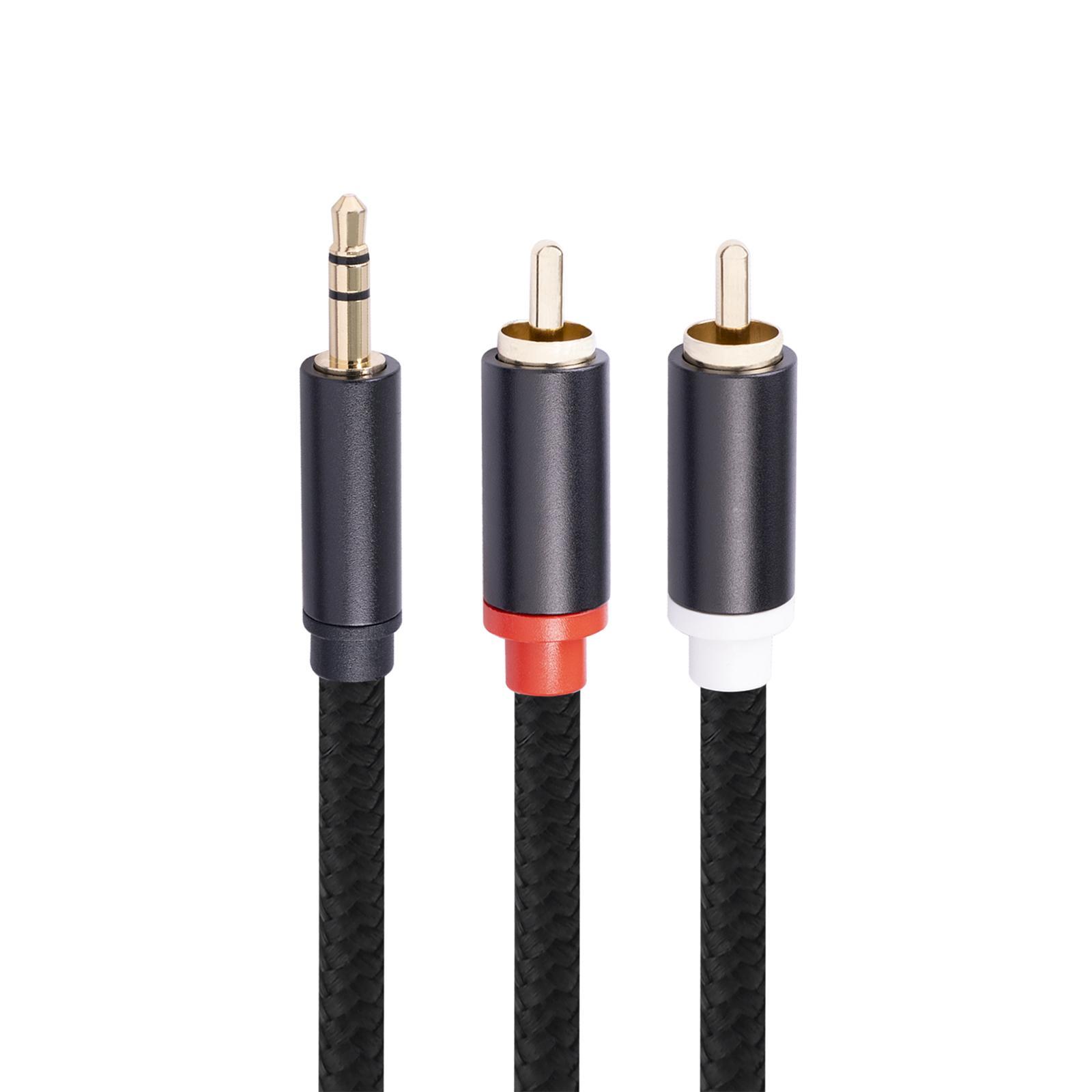 Y splitter rca phono adapter aux cables 1.8M