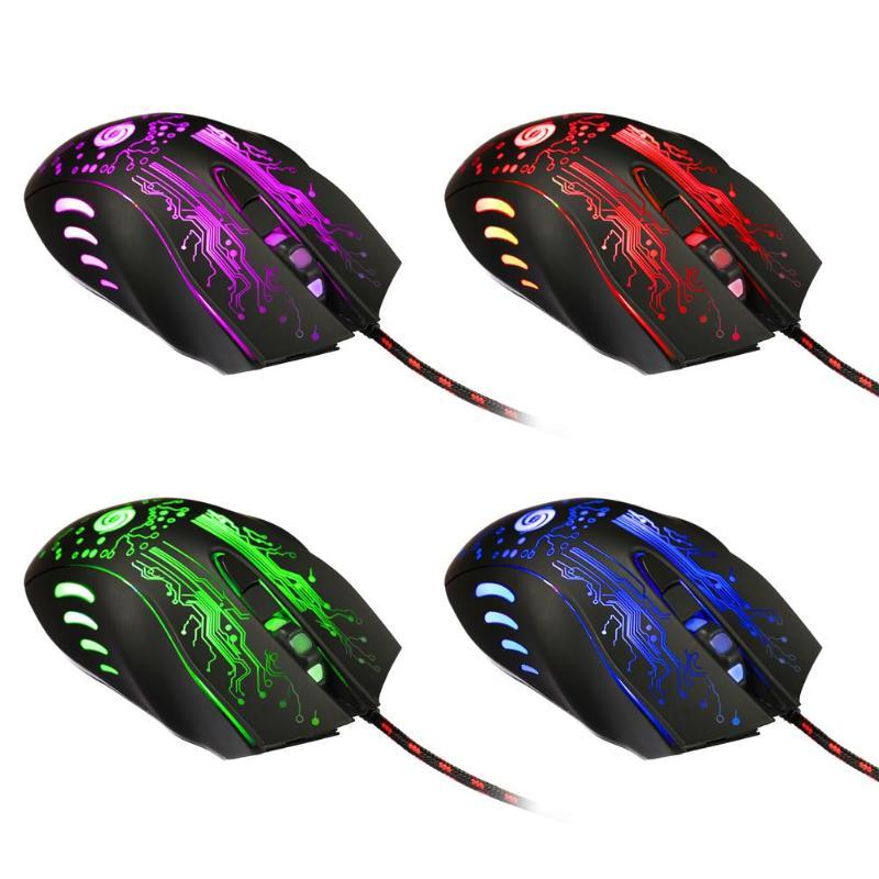 Chuột Chơi Game Có Dây Cổng USB Chuột Chơi Game 3200DPI 6 Nút Quang Chuyên Nghiệp Pro Chuột Game Thủ Máy Tính Chuột Cho Máy Tính laptop Chơi Game