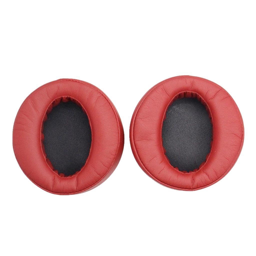 2X Replacement Ear Pad Cushion Cover Cups for MDR-XB950BT XB950N1 Red