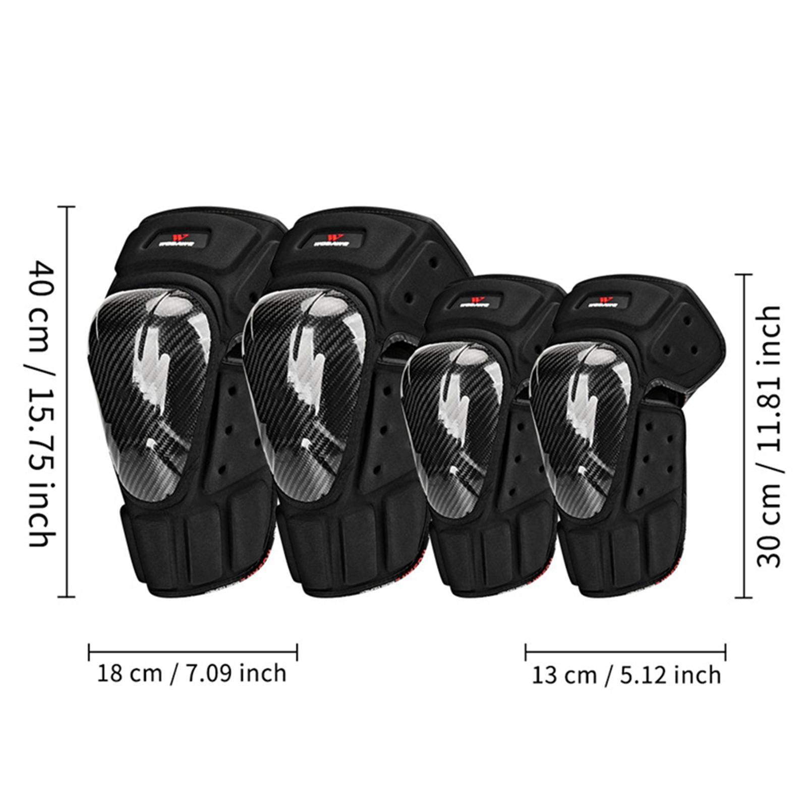 Gazechimp Motorcycle Knee Pads Elbow Pads Protective Gear for Biking, Riding,