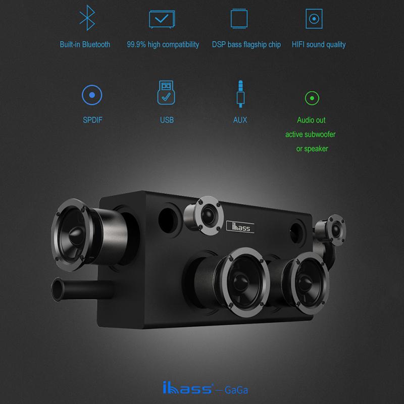 IBASS 90W Subwofer Subwofer có dây Bluetooth Loa HIFI Nhà hát HOME STEREO TV MÁY TÍNH MUSIC CENT