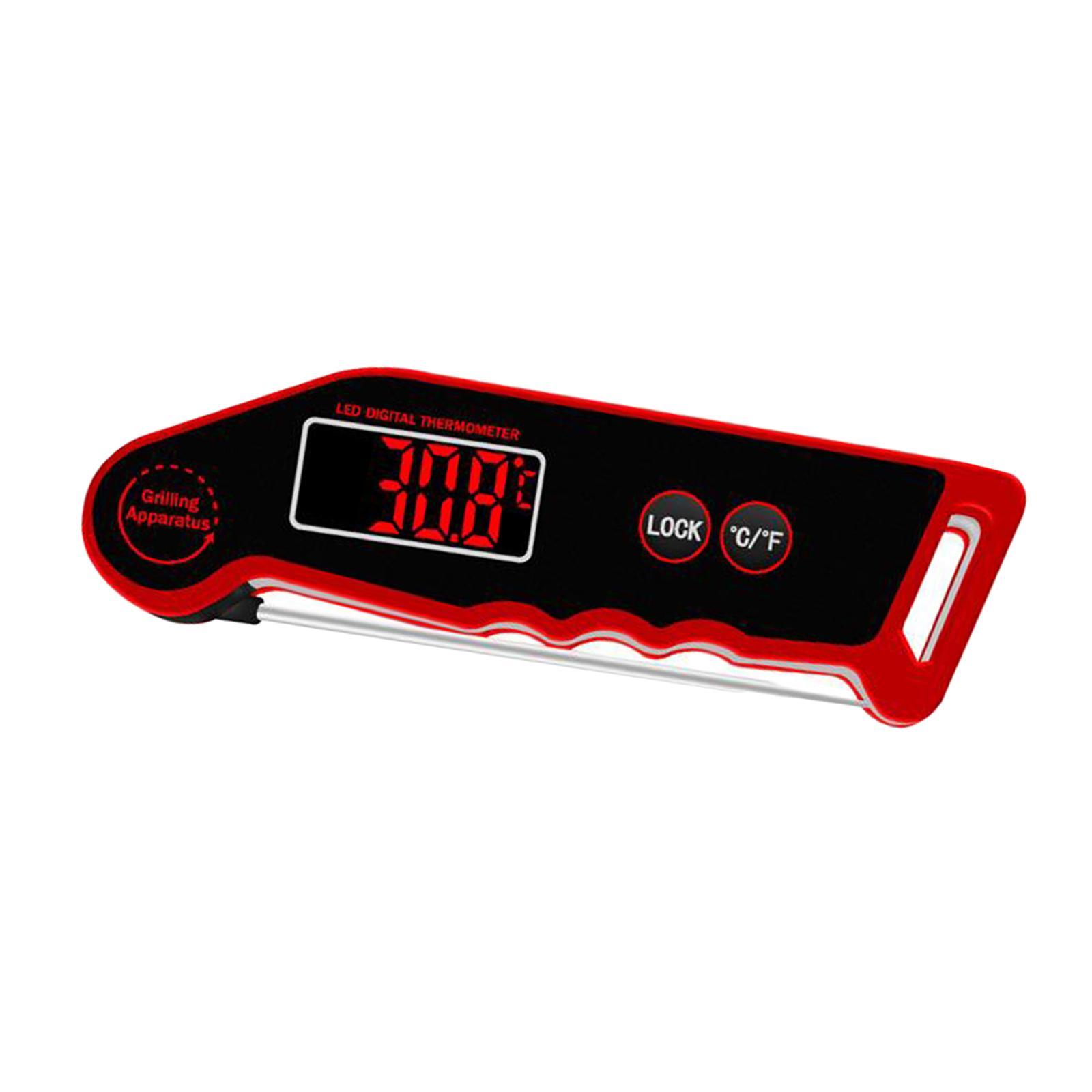 Instant Read Wireless Thermometer Easy to Use Red