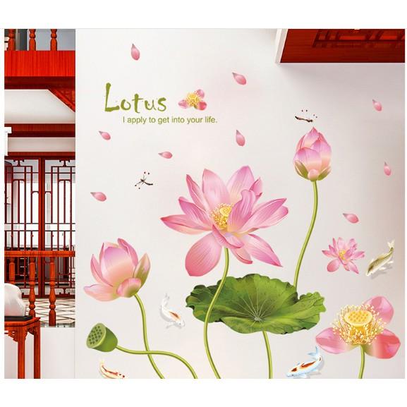 Decal Sen hồng Lotus