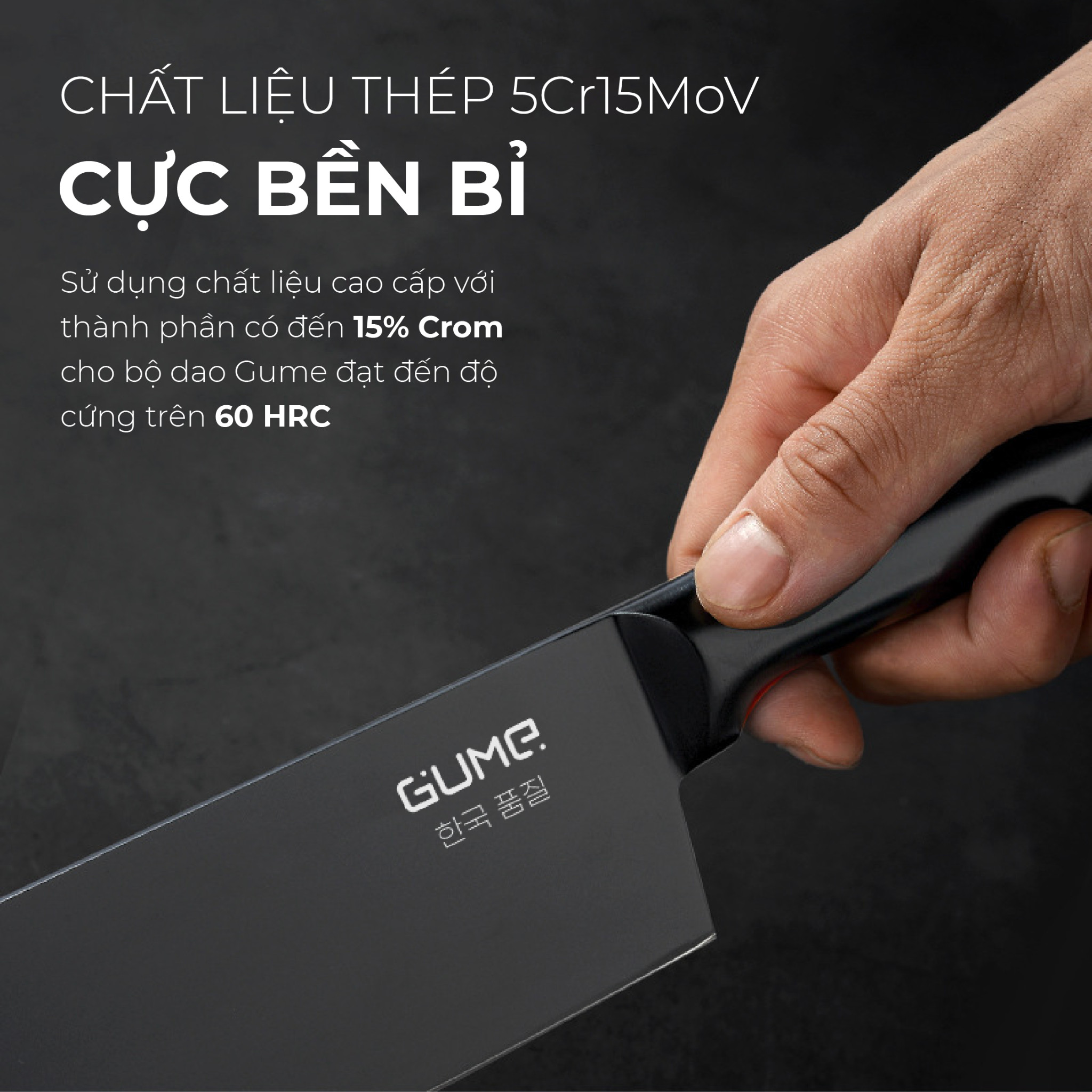 Bộ dao 4 món cao cấp GUME GMK23 Hàn Quốc Hàng chính hãng