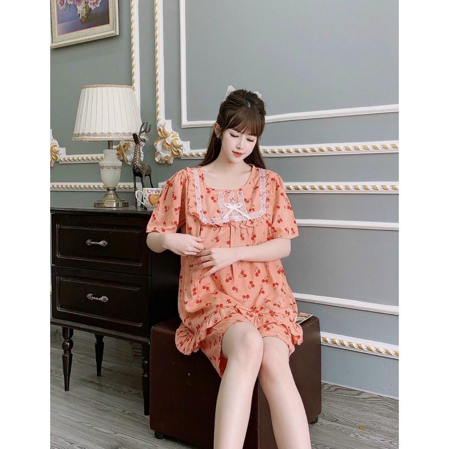 Bộ đồ bầu mặc nhà hè thu đũi hàn cho bầu mặc sau sinh thiết kế