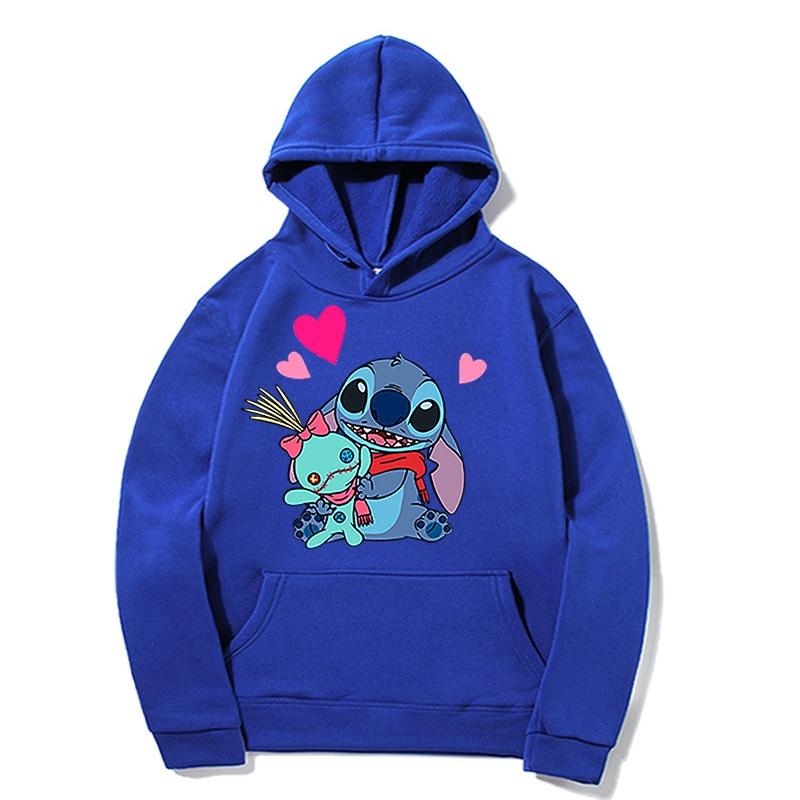 Áo Hoodie Nam nữ In hình Disney Lilo Stitch ngộ nghĩnh