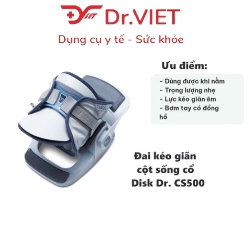 Đai cổ hơi DISK DR. CS500 Freesize hỗ trợ thoái hoá cột sống cổ, đau cổ, ngồi làm việc lâu giờ
