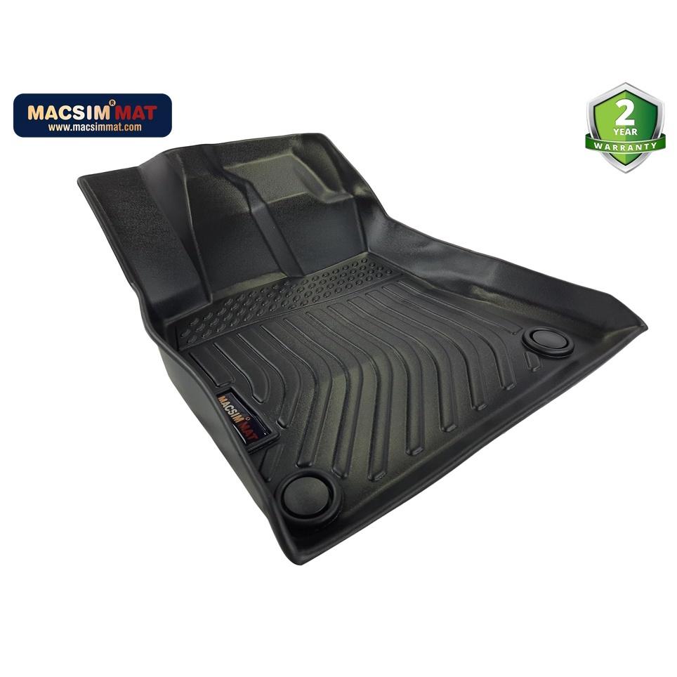 Hình ảnh Thảm lót sàn xe ô tô Audi A4 2009-2015 Nhãn hiệu Macsim chất liệu nhựa TPV cao cấp màu đen