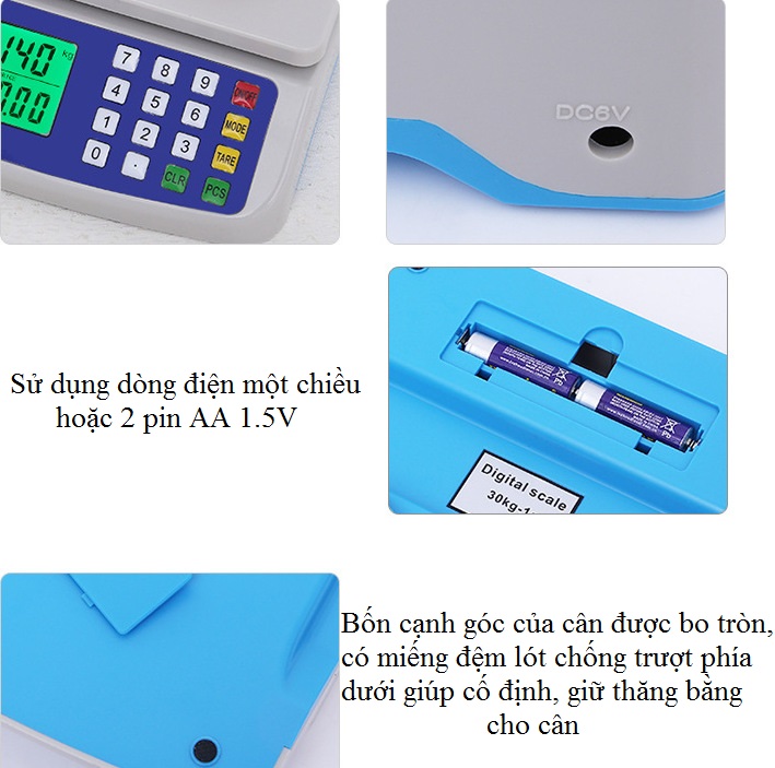 Cân Điện Tử DT-580 Trọng Tải 30kg/1g Có Thể Tính Tiền