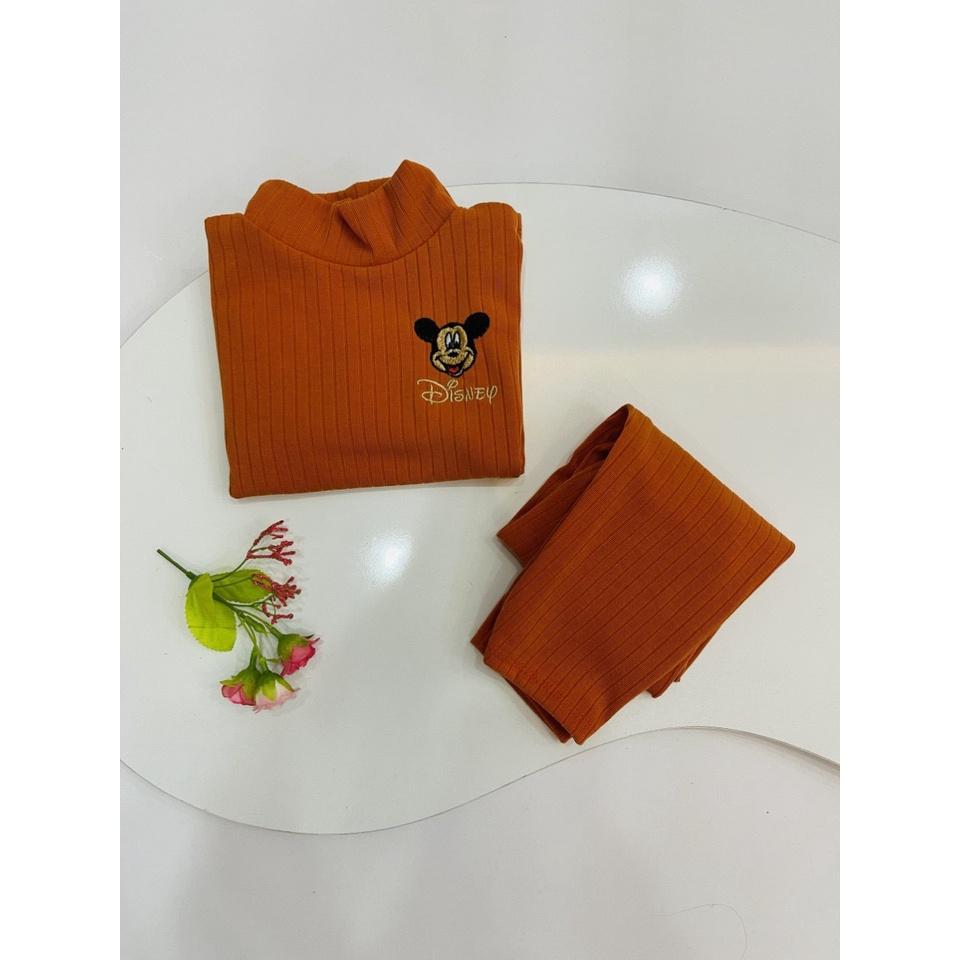 Bộ len tăm cổ 3 phân cho bé