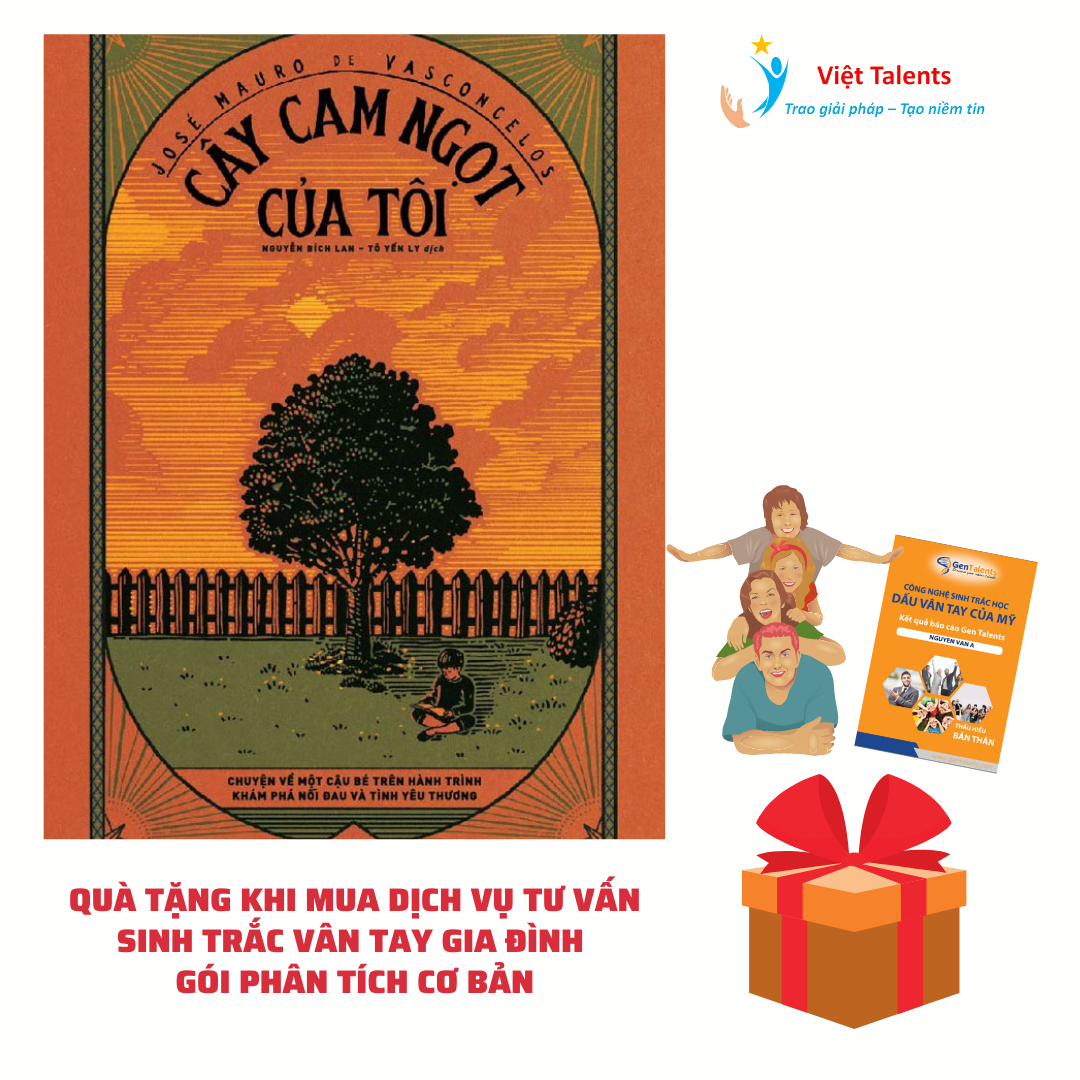 Sinh Trắc Vân Tay Gen Talents – Dịch Vụ Tư Vấn Sinh Trắc Vân Tay Gia Đình – Gói Phân Tích Demo – Tặng Sách Cây Cam Ngọt Của Tôi