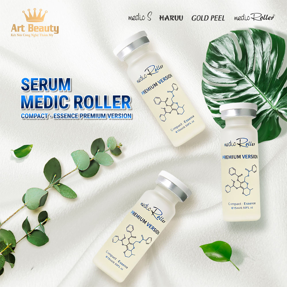 Serum ngừa mụn, chữa viêm nang lông hiệu quả. Ức chế và tiêu diệt sự phát triển của vi khuẩn gây mụn, giảm nhờn, dưỡng da, se khít lỗ chân lông – Medic Roller Compact – Essence Premium Version – 15ml