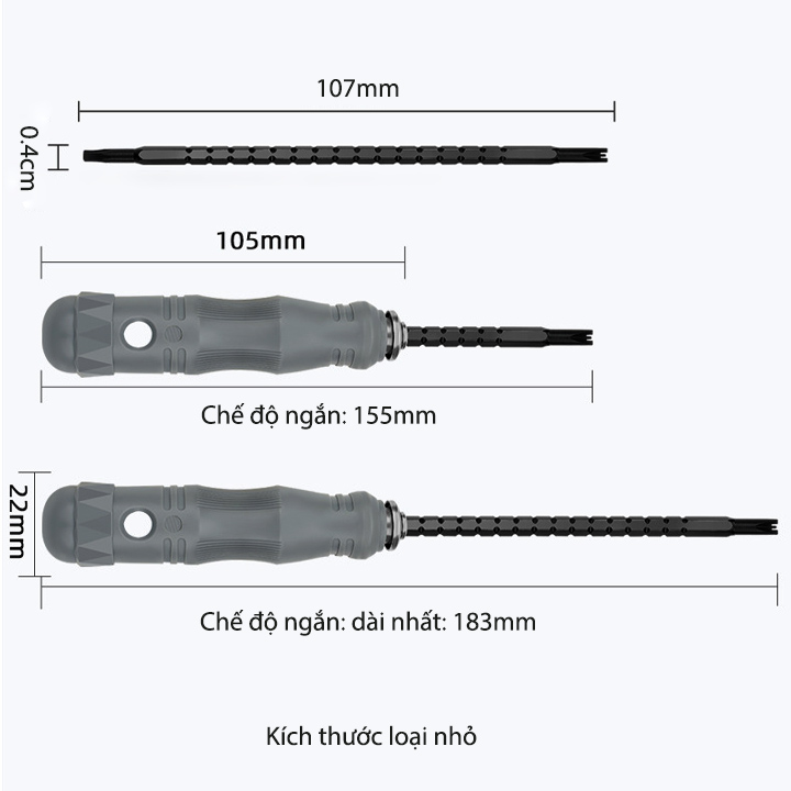 Bộ tua vít đa năng thông minh 13 chi tiết, có thể thay đổi chiều dài