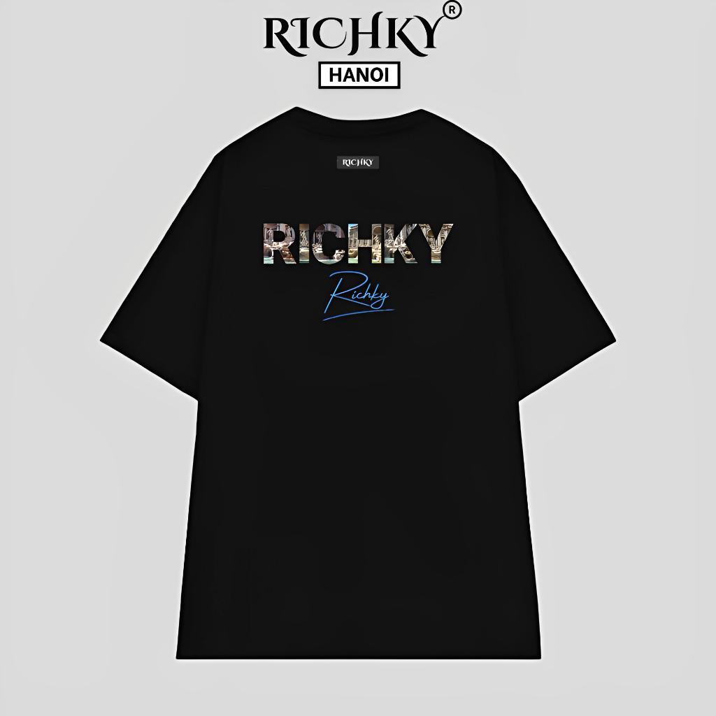 Áo Phông Unisex Richky Luxury Italian T Shirt Đen - RKP01