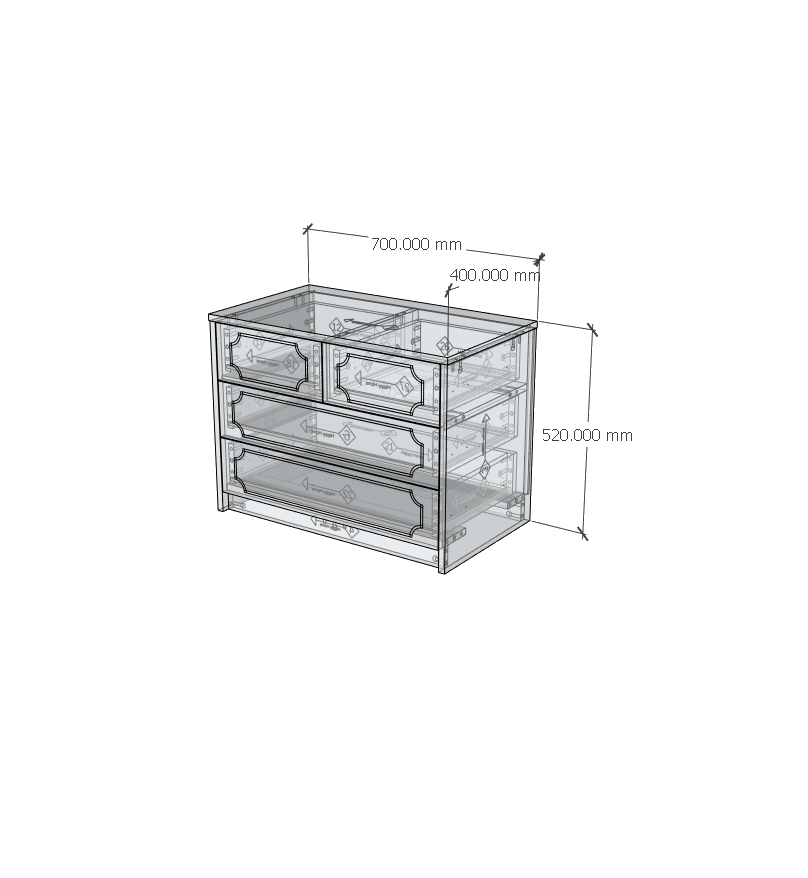 [Happy Home Furniture] NERIS, Tủ lưu trữ 6 ngăn kéo , 70cm x 40cm x 52cm ( DxRxC), THK_137